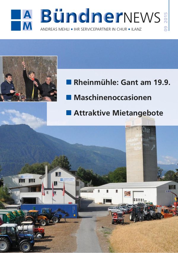 Titelseite der Bündner News, 28. Ausgabe, August 2015