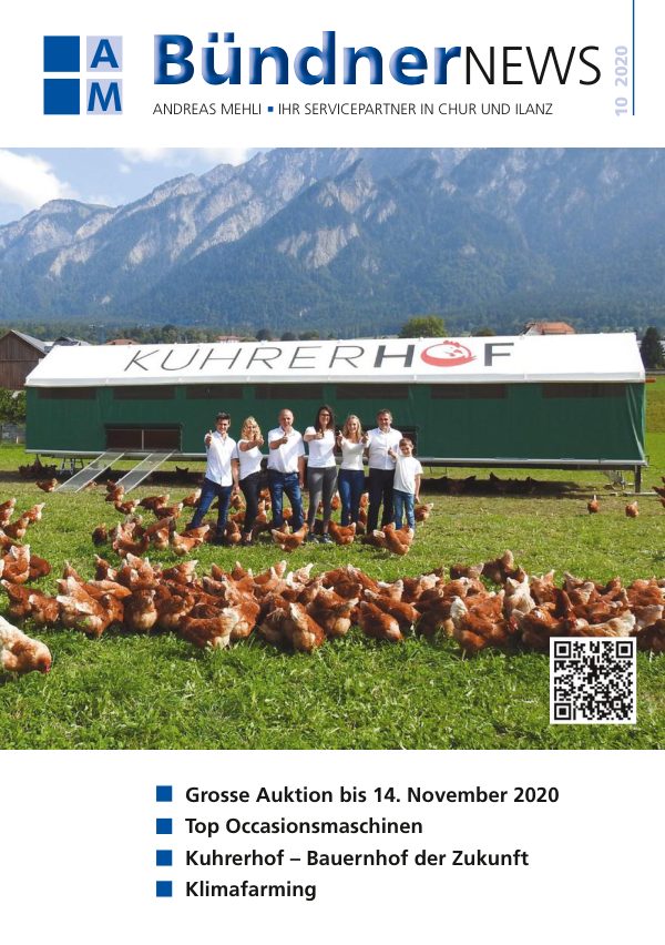 Titelseite der Bündner News, 33. Ausgabe, Oktober 2020